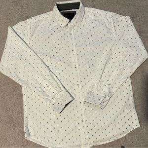 GENTLEMEN'S OUTFITTERS polka dot button down shirt | versatile cuff ~Size L